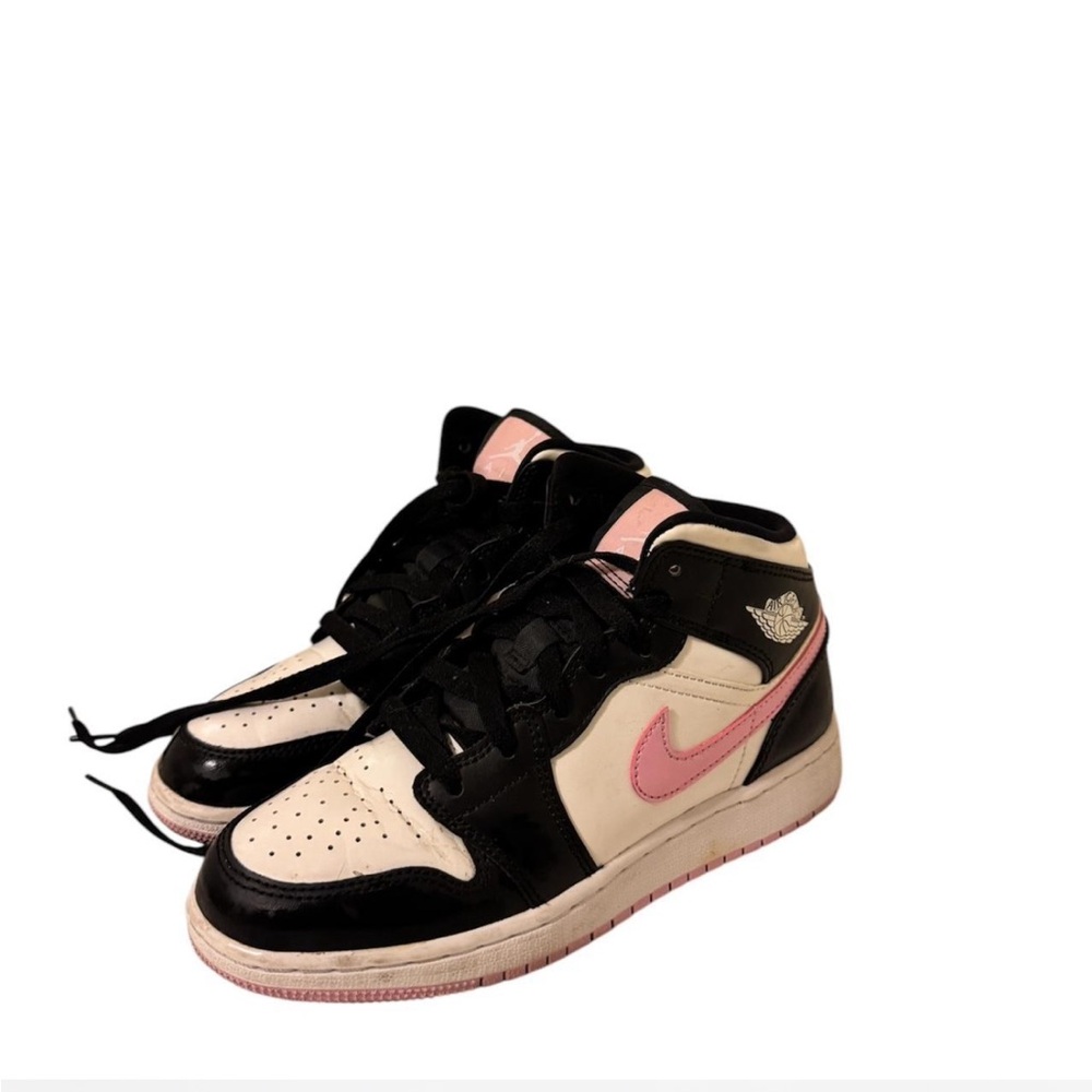 Nike Air Jordan Mid Black and Pink Sneakers